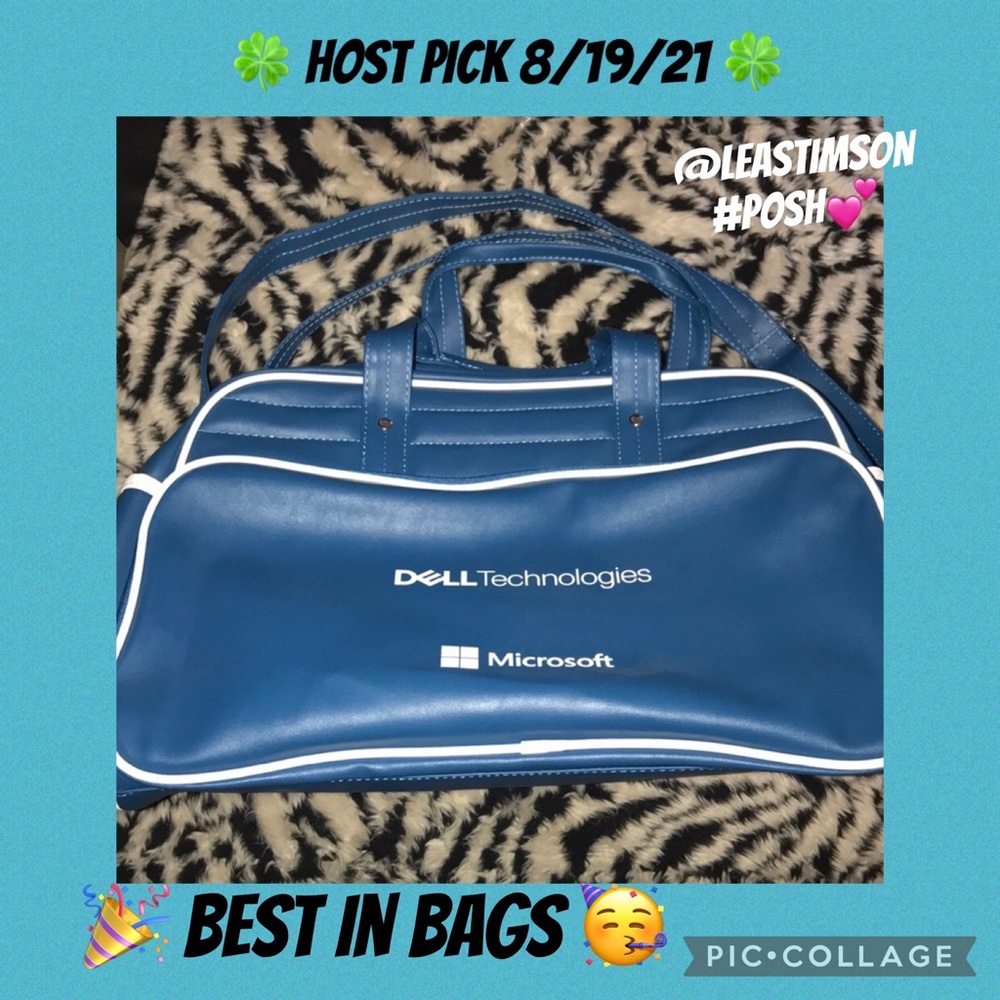 Dell technologies blue and white travel tote bag New
